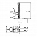 Чертеж Штабелер Aurora Forklift CDDK20