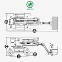 Чертеж Коленчатый подъемник AURORA BA18СERT