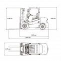 Чертеж Вилочный погрузчик Aurora Forklift CPCD35-M3HG3, 3,5т, Дизельный