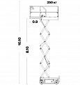 Диаграмма грузоподъемности Ножничный подъемник AURORA 0808N LI