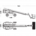 Чертеж Телескопический подъемник Sinoboom TB26J Plus 