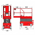 Чертеж Ножничный подъемник HELI JS1413LI