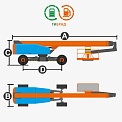 Чертеж Телескопический подъемник AURORA BT36HRT